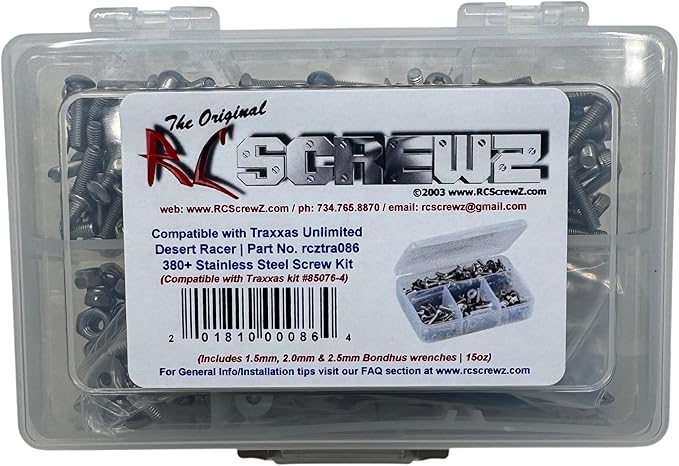 tra086 - Compatible with Traxxas Unlimited Desert Racer (85076-4) Stainless Steel Screw Ki