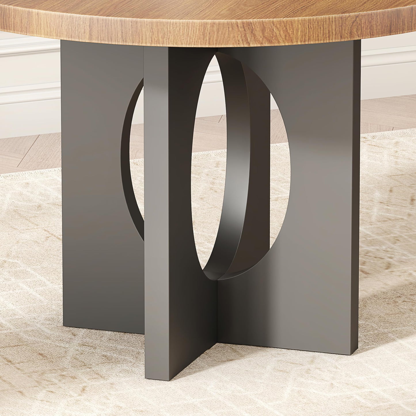 FUSHIAIPTC Heavy Duty Dining Table Base, 30 Inch Metal Leg, Modern Reinforced Steel Office Base, Glass, Wood and Marble Table Tops are All Adaptable