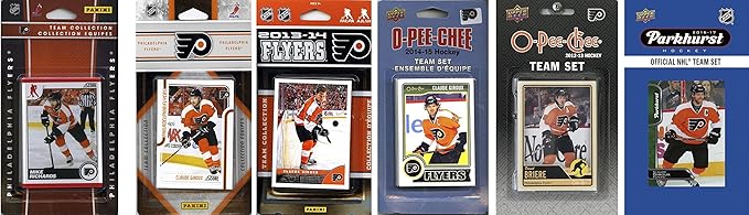 C&I Collectables NHL Philadelphia Flyers Men's 6 Different Licensed Trading Card Team Sets White