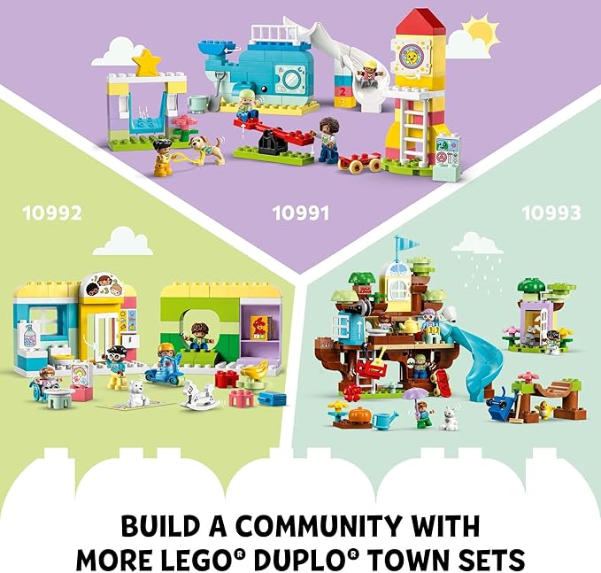 LEGO DUPLO Town 3 in 1 Family House 10994 Educational STEM Building Toy Set for Toddlers Ages 3 and Up for Kids Car Toy and 3 Floor House Lets The Whole Family Build Play and Learn