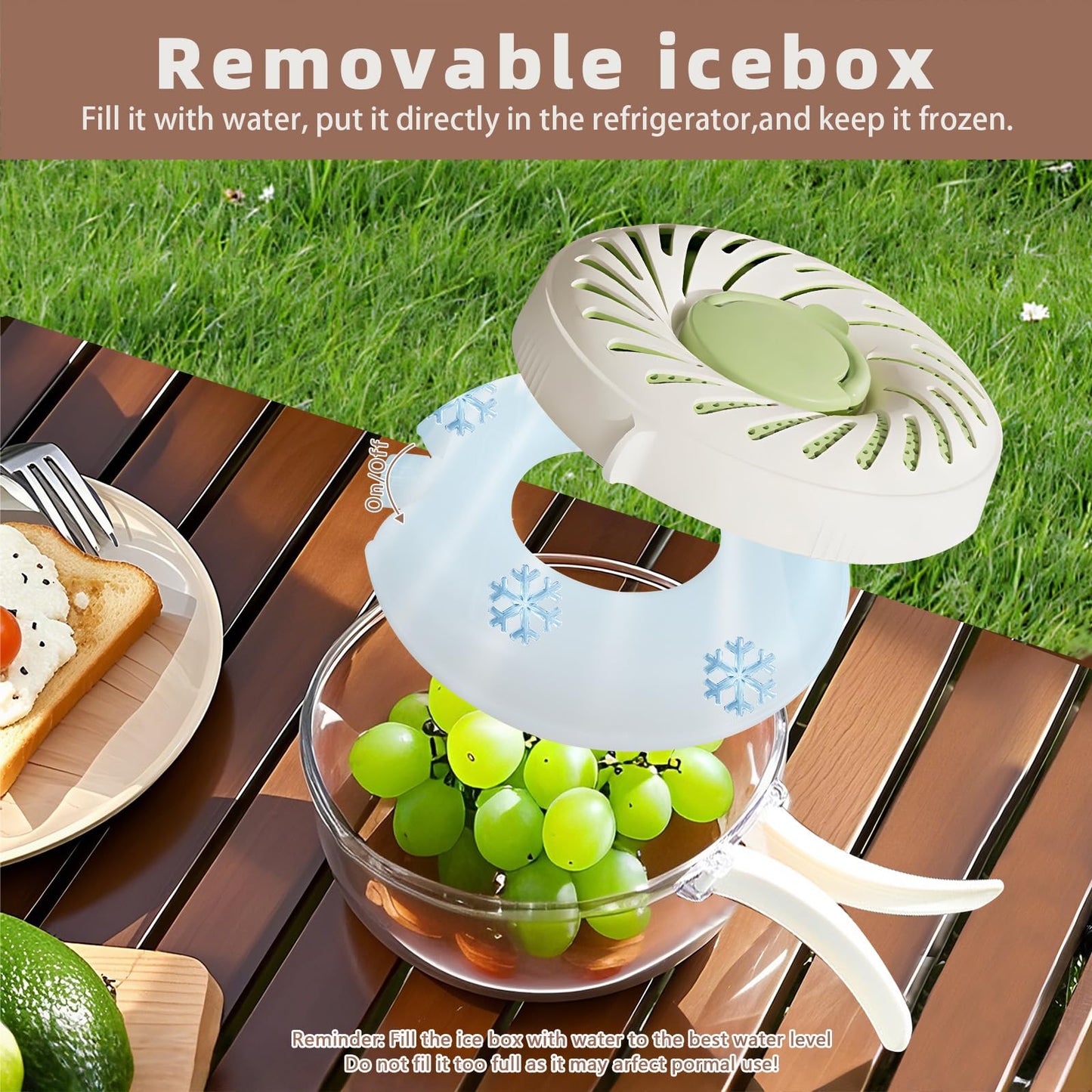 Upgraded Fruit Washing Bowl with Strainer,BPA-Free Drain Basket for Lid& Ice Compartment,Multifunctional Berry Washer,Foldable Handle Strainer and Colander for Fridge Storage or Picnic Camping(2.85QT)