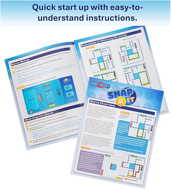 Snap 2 It® Board Game Game of The Year Finalist A Race to Light Up The Game Will You Be First? for Kids and Adults – Promotes Creativity and Problem Solving STEM Toy