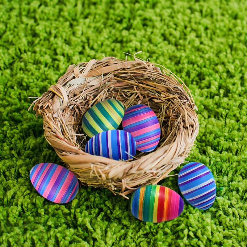Double Couple 20 PCS White Plastic Eggs for Hunts, Basket Fillers, Gift, Compatible with Egg Decoration Spinner Machine