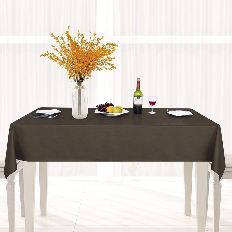 sancua 100% Waterproof Rectangle PVC Tablecloth - 70 x 90 Inch - Oil Proof Spill Proof Vinyl Table Cloth, Wipe Clean Table Cover for Dining Tables, Buffet Parties and Camping, Coffee
