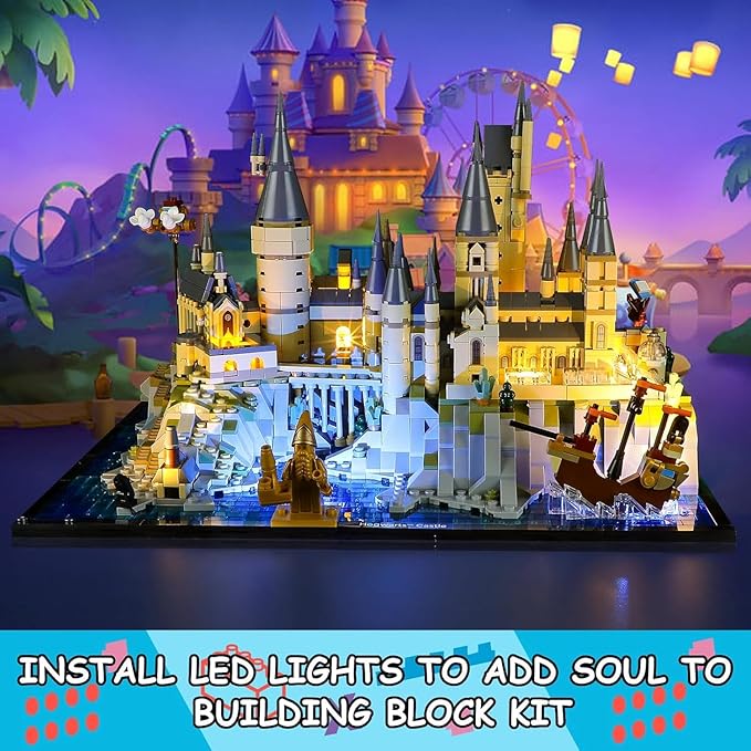 LED Light Kit for Lego 76419 Castle and Grounds Set Compatible with Lego 76419 Building Blocks Model(Not Include Blocks Set)