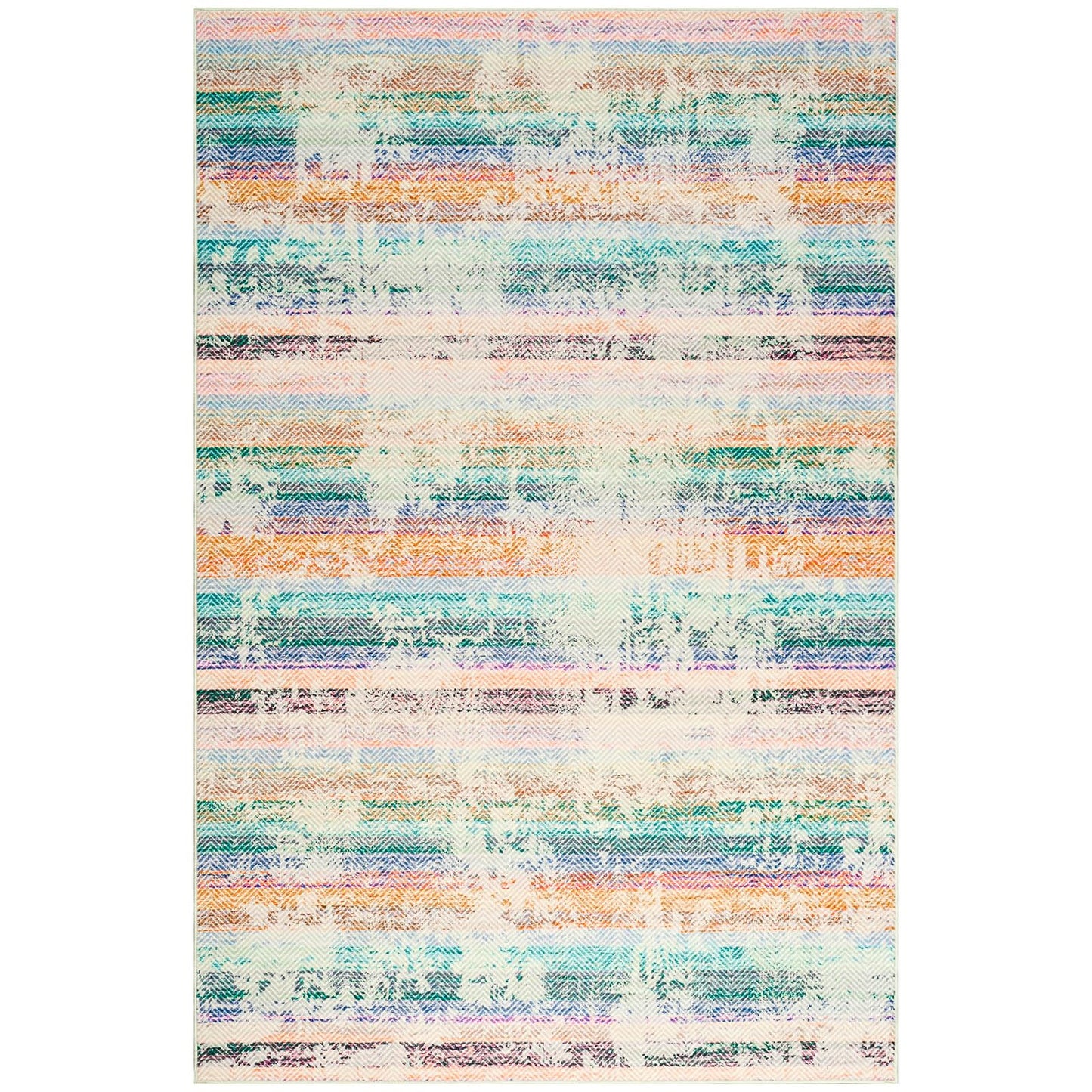 Comeet Modern Washable Rug, 5x8 feet Green Area Rug for Living Room, Indoor Non Slip Carpet for Bedroom Girls, Print Distressed Abstract Rugs for Dining Room Home Office Nursery Dorm Kids Room Decor