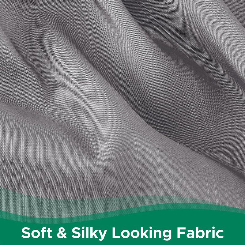 Biscaynebay Wrap Around Bed Skirts for King & Cal King Beds 18" Long Drop, Silver Grey Adjustable Elastic Dust Ruffles Easy Fit Wrinkle Resistant Silky Luxurious Fabric Machine Washable