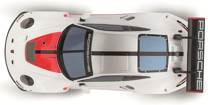 Carrera Hybrid Racing Car Porsche 911 GT3 R White Lightning 1:50 Scale Front and Rear Lights USB-C Rechargeable RC Additional Vehicle