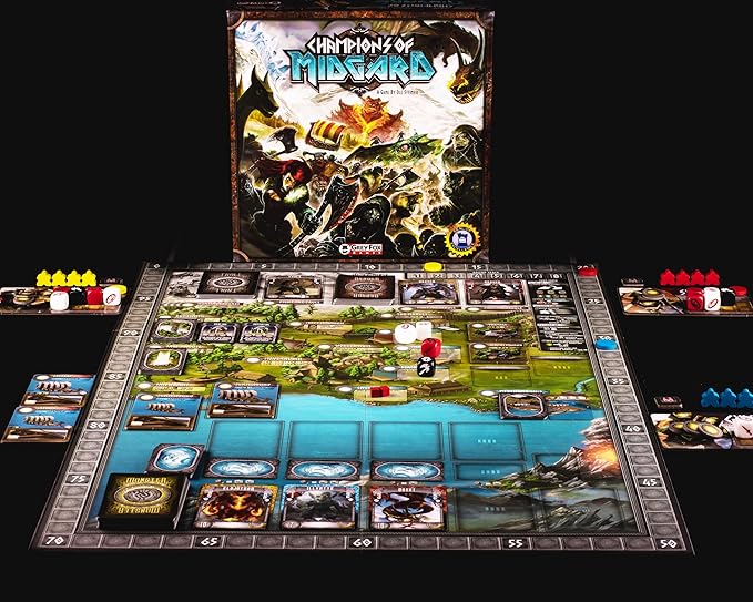 Grey Fox Games Champions of Midgard | Viking Themed Strategy Game | 2-4 Players | 90 Minutes