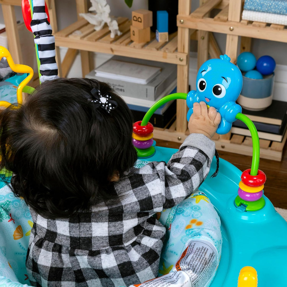 Baby Einstein Ocean Explorers 2-in-1 Activity Jumper & Floor Toy - Max Weight 25 lbs, Ages 6+ Months