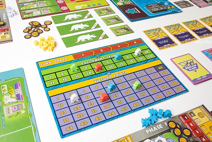 Dinosaur Island Board Game - Create Your Own Dino Park! Worker Placement Strategy Game Fun Family Game for Kids and Adult Ages 8+ 1-4 Players 60-120 Minute Playtime Made by Pandasaurus Games