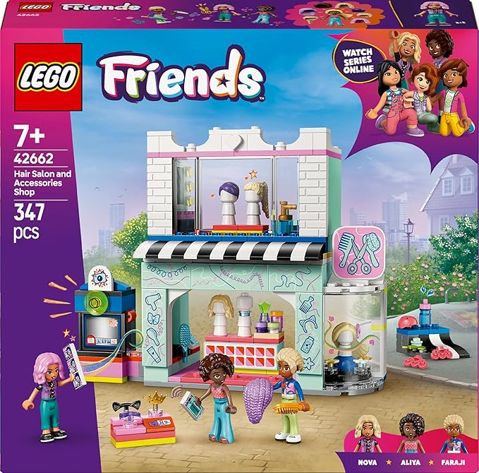 Lego 42662 Friends Hair Salon and Accessory Shop Toys Birthday Present Blocks Girls Boys Children 7 Years 8 Years 9 Years Elementary School Students Pretend Play Pretend Play