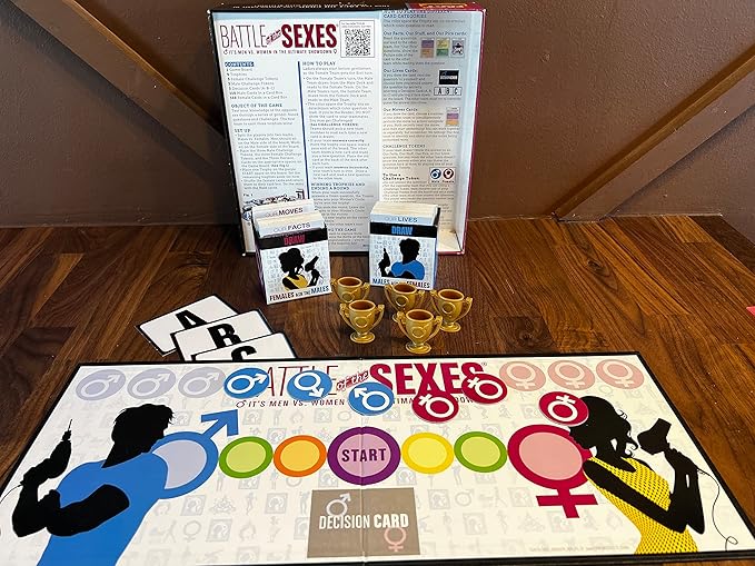 Battle of the Sexes Adult Board Game - Funny Card Games for Adults - Trivia Game Pitting the Men Against the Women - Great for Parties and Couples' Night - 2 or More Players - Ages 16 and Up