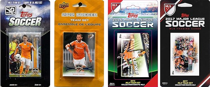 C&I Collectables MLS Houston Dynamo Men's 4 Different Licensed Trading Card Team Sets White