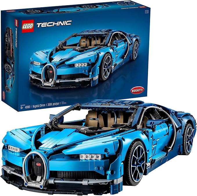 LEGO Technic Bugatti Chiron 42083 Race Car Building Kit and Engineering Toy Adult Collectible Sports Car with Scale Model Engine (3599 Pieces)