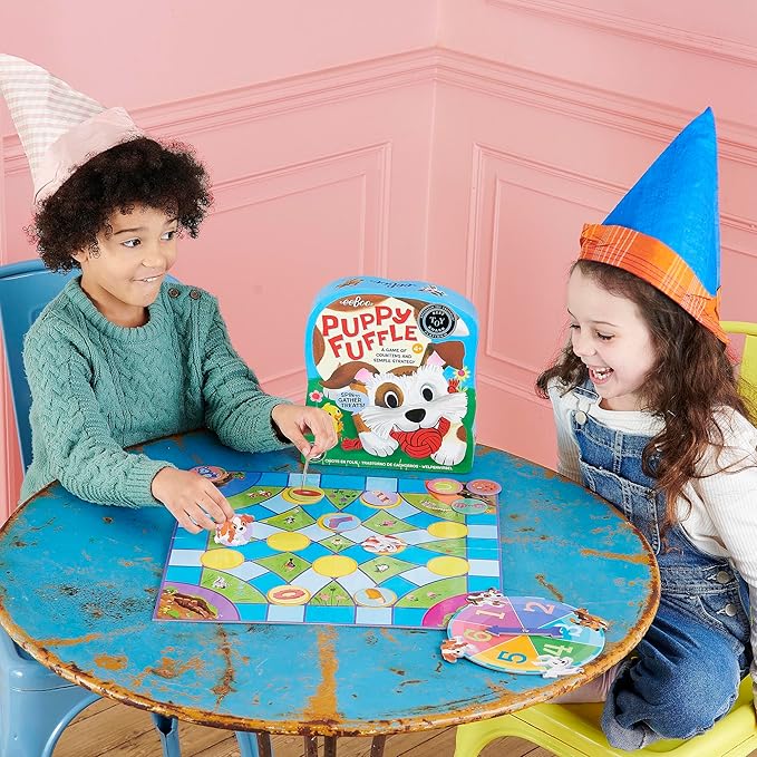 eeBoo: Puppy Fuffle - A Game of Counting & Simple Strategy Kids Spinner Board Game Collect Toys & Treats Preschool Ages 4+ 2-4 Players 15-25 Min