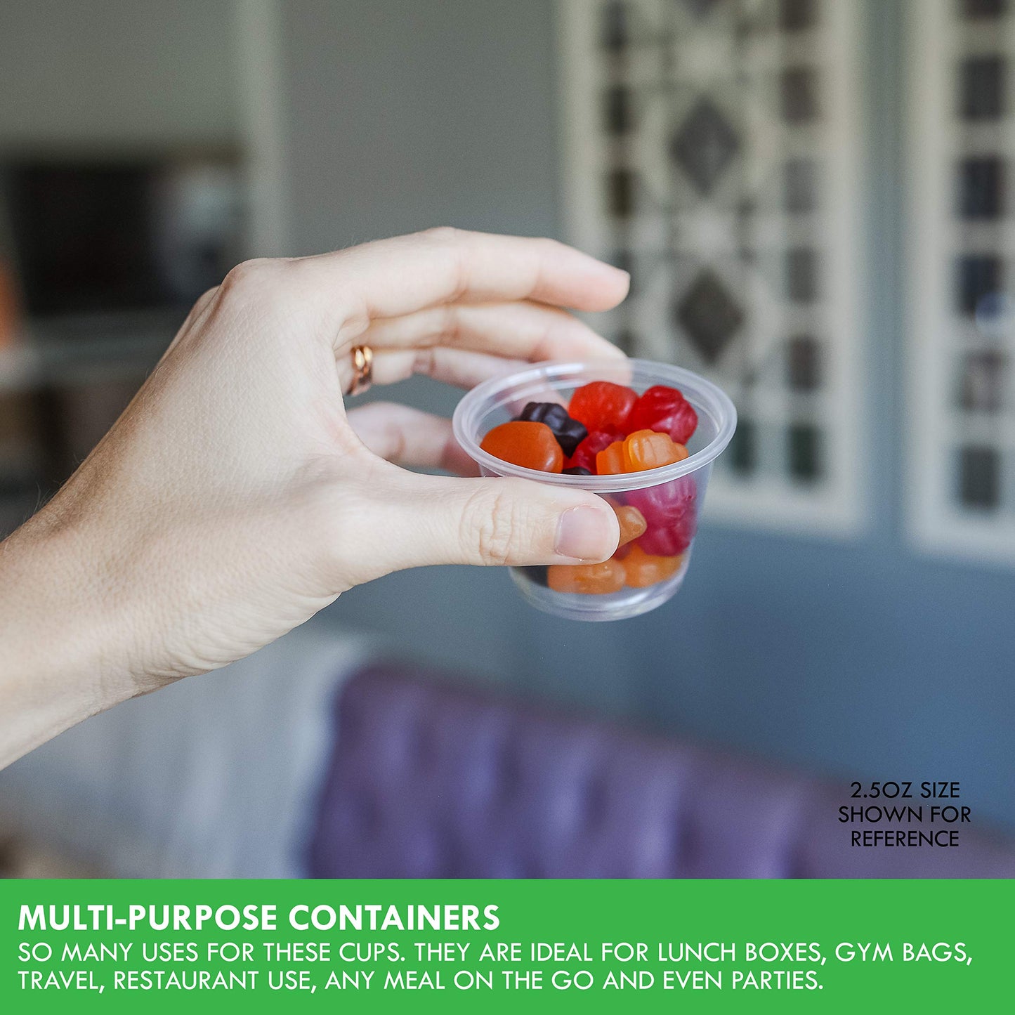 Galashield Small Plastic Containers with Lids, 4 oz, 100 Sets