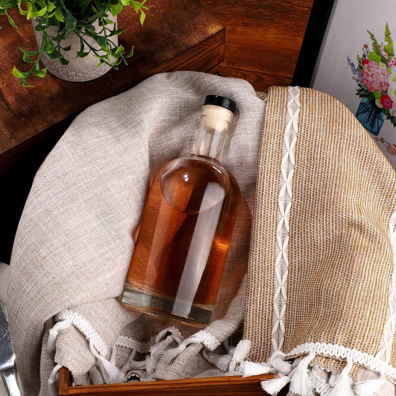 Liengoron Wine Bottle 24PCS 100 ML Glass Bottles with Lids 3 oz Clear Glass Bottles with Cork Empty Wine Bottle with Stopper for Beverages Drinks Beer Water Soda