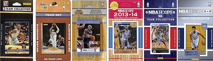 NBA Denver Nuggets 6 Different Licensed Team Set Trading Card