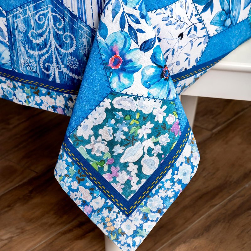 Maison d' Hermine Table Cloth Rectangle Table 100% Cotton 70 x 120 Inches Tablecloth Reusable Decorative for Dining Kitchen Room Farmhouse Home Gifts for Mothers Day Spring Summer - Summer Blues