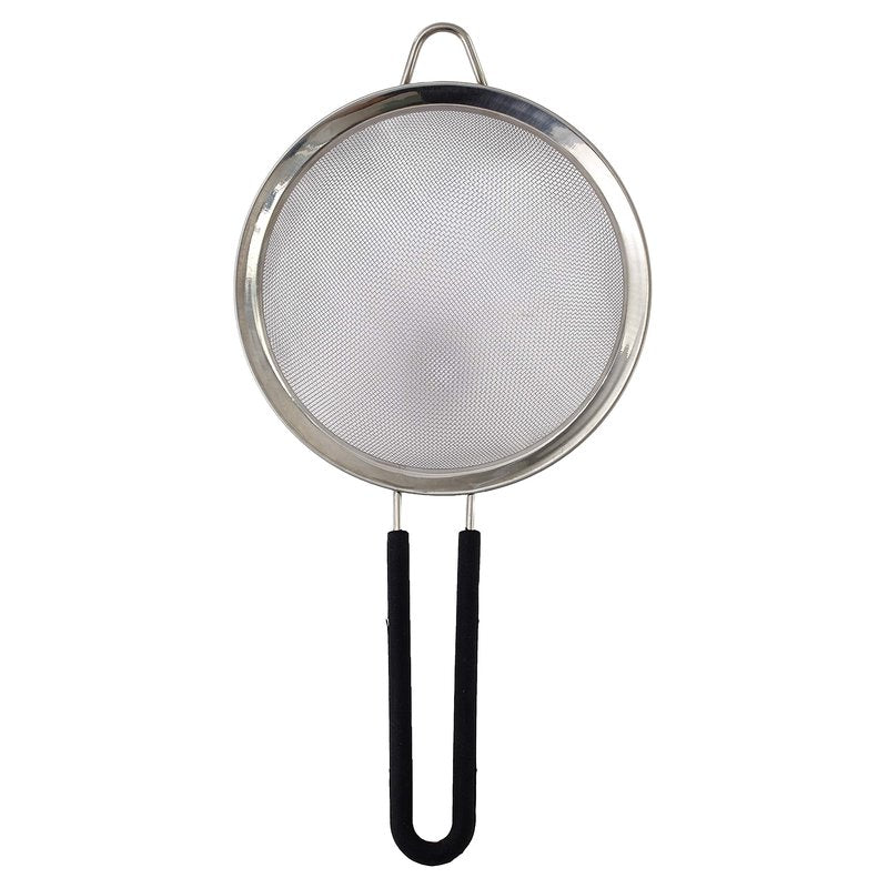 Graduated Stainless Steel Mesh Strainer Set - Black - Set of 3