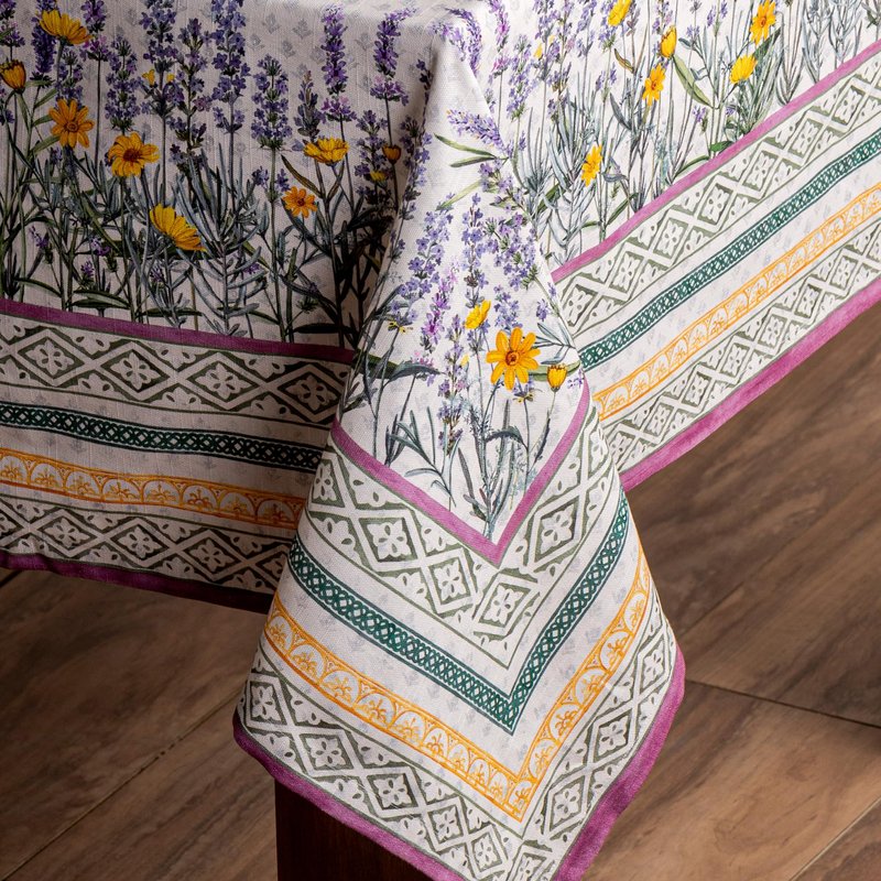 Maison d' Hermine Table Cloth Rectangle Table 100% Cotton 54 x 72 Inches Tablecloth Reusable Decorative for Dining Kitchen Room Farmhouse Home Gifts for Mothers Day Spring Summer - Fanny Lavender