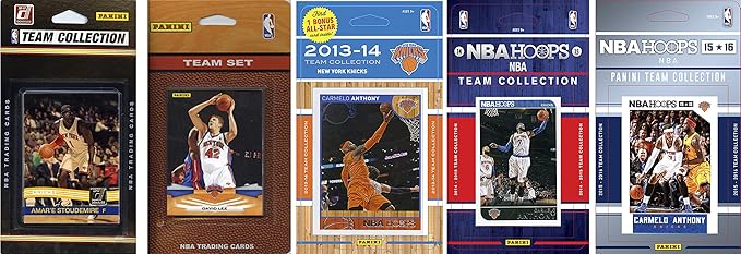 NBA New York Knicks 5 Different Licensed Team Set Trading Card