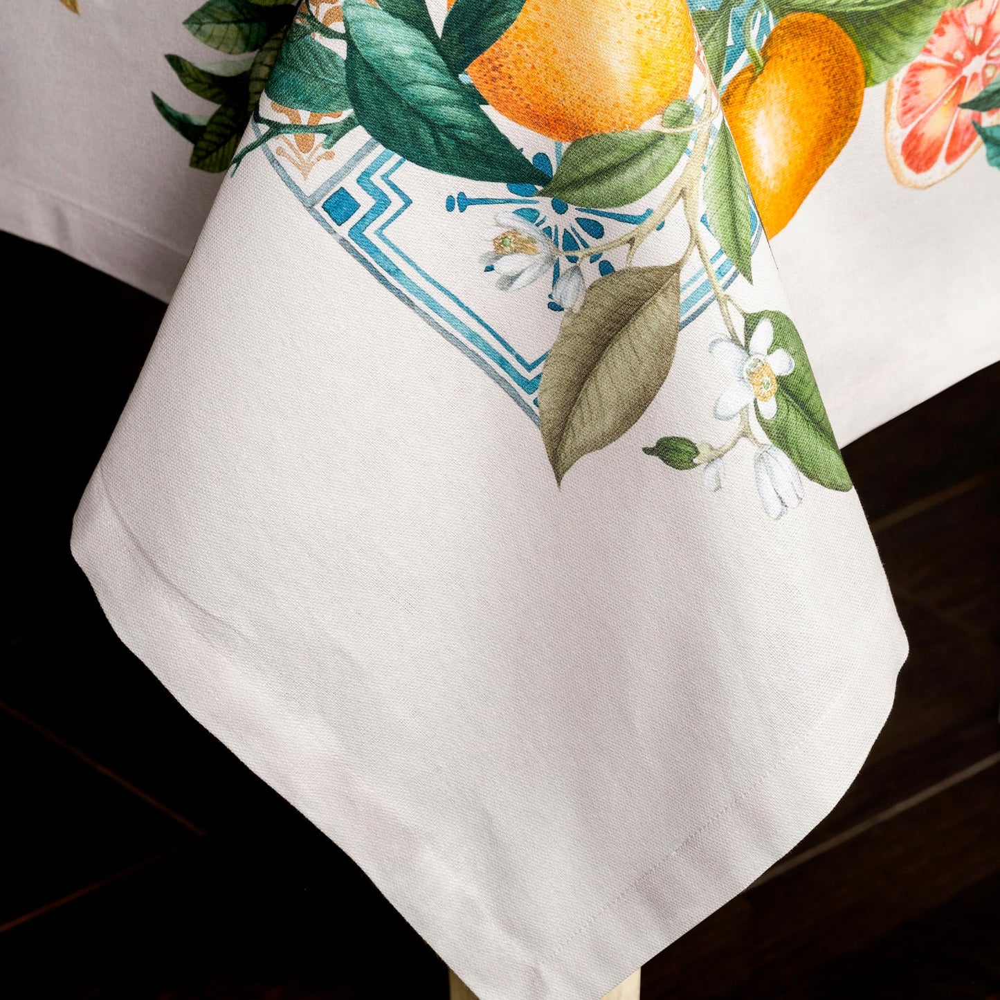 Maison d' Hermine Table Cloth Rectangle Table 100% Cotton 70 x 120 Inches Tablecloth Reusable Decorative for Dining Kitchen Room Farmhouse Party Home Hotel Restaurant Spring Summer - Agrume
