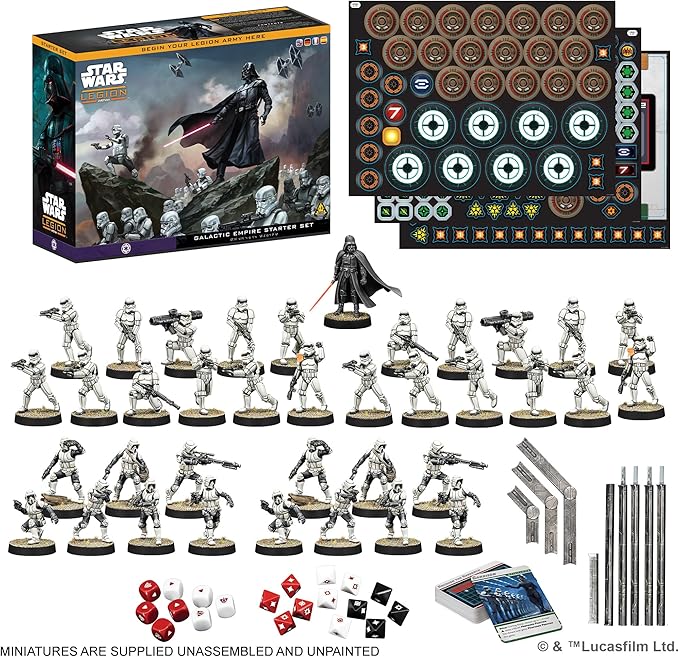 Atomic Mass Games Star Wars: Legion Galactic Empire Starter Set - Tabletop Miniatures Game Strategy Game for Kids and Adults Ages 14+ 2 Players 3 Hour Playtime Made