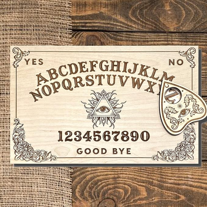Large Spirit Board - Handmade Talking Board with Wooden Planchette - Premium Quality All Seeing Eye Board