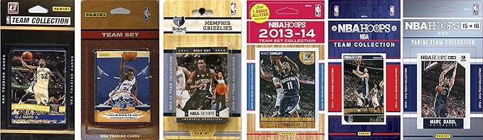 NBA Memphis Grizzlies 6 Different Licensed Team Set Trading Card