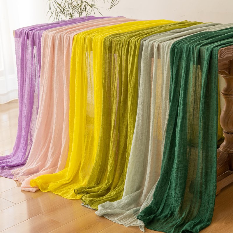 Keketoarrange 3pcs Spring Table Runner Lavender Gauze Rustic Boho Lilac Cheesecloth Grape Table Runner 120 Inch 10 FT for Wedding Baby Bridal Shower Birthday Party Long Sheer Home Decorations
