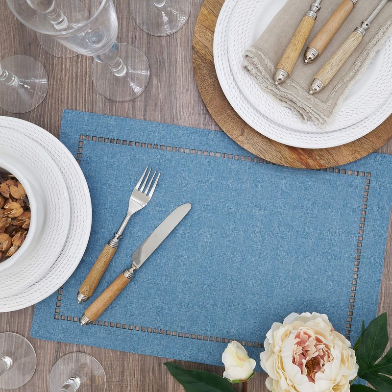 Laser-Cut Hemstitch Placemats (Set of 4)