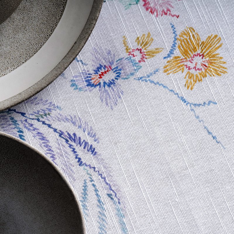 Maison d' Hermine Table Cloth Rectangle Table 100% Cotton 60 x 108 Inches Tablecloth Reusable Decorative for Dining Kitchen Room Farmhouse Home Gifts for Mothers Day Spring Summer - Paradise Island