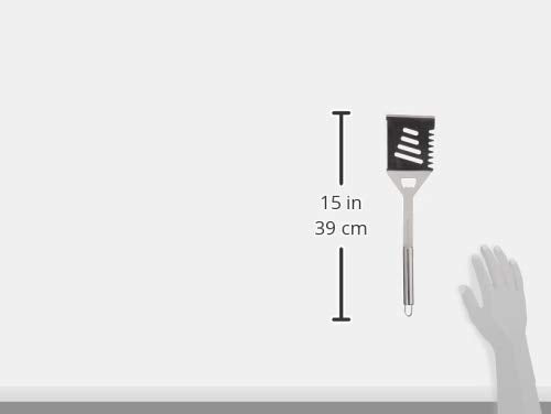 Home-Complete HC-1004 7 Grill Tool Kit-Stainless Steel BBQ Accessories Kitchen Set with Spatula, Tongs, Fork, Knife, Brush, Skewers, and Case, 8-Piece Travel, Silver