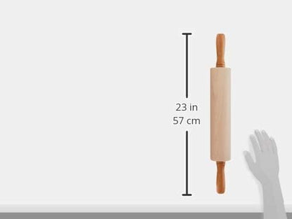 J.K. Adams Maple Wood Gourmet Rolling Pin - 12" x 2.75" for Perfect Baking Results