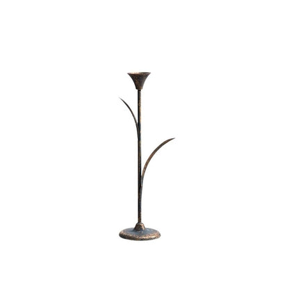 YUHUAWF Candle Holderss Retro Old Wrought Iron Candlestick Ornaments for Coffee Shops, Hotels, Dining Tables Decorative Candlestick(Small)