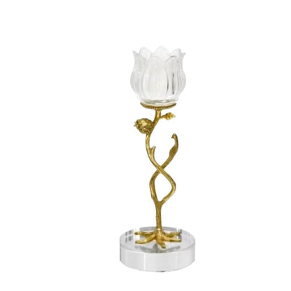 YUHUAWF Candle Holderss Light Luxury Crystal Glass Candlestick Living Room Restaurant Table Creative Decorative Ornaments Candle Holder Decorative Candlestick