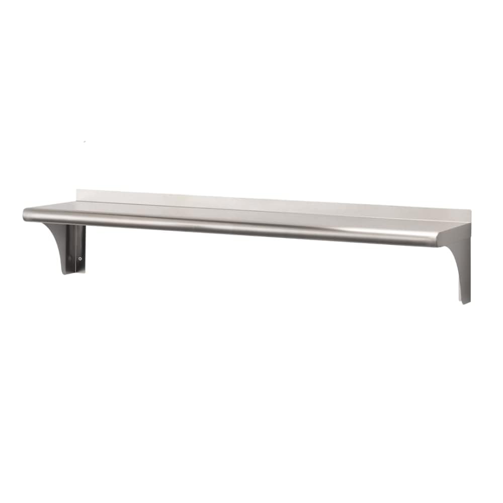 Trinity THA-3326 EcoStorage NSF Commercial-Grade Stainless Steel Wall Shelf for Kitchen, Garage, Pantry, Storage, 48” W x 12” D x 10” H
