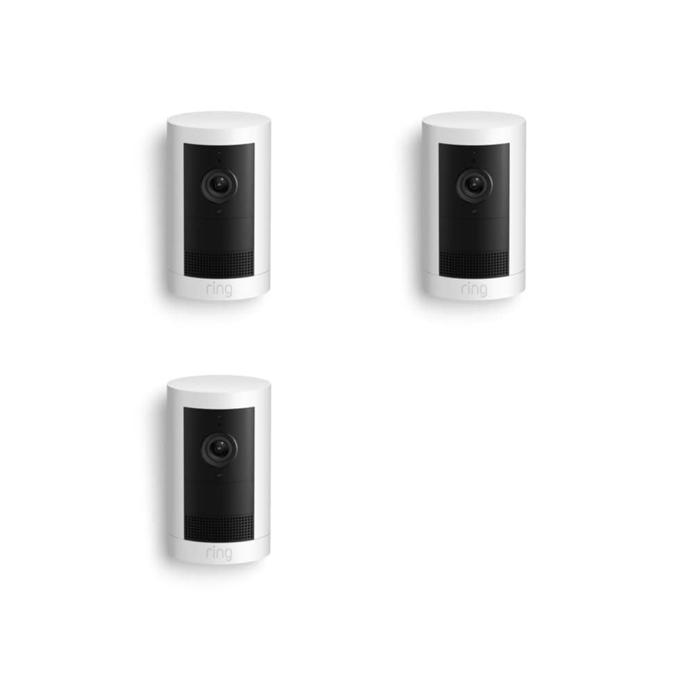 Introducing Ring Outdoor Cam Plus, Battery — Wide-Angle 2K Video with Ring Vision, Low-Light Sight for full-color night vision, Mount-Anywhere Versatility, White