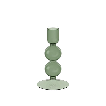 like. by Villeroy & Boch - Like Home Sage Candleholder, Elegant Glass Candleholder for Taper Candles, Home Decoration, Modern Design,Borosilicate Glass, Green