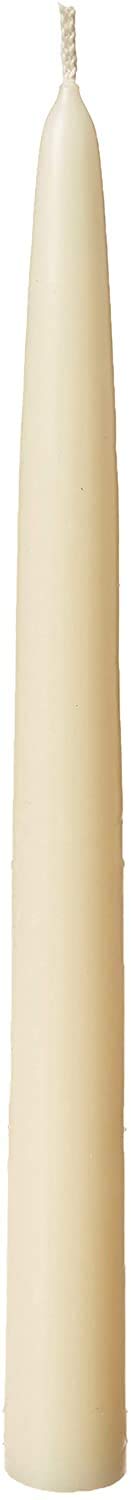 Root Candles 12-Count Unscented Taper Candles Smooth Hand-Dipped Dripless Beeswax Enhanced Boxed Candle Set, 9-Inch, Ivory