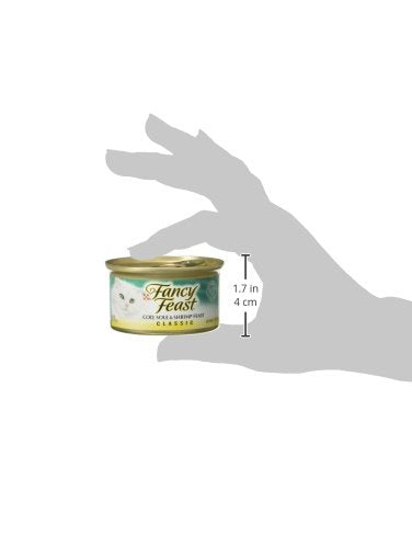 Purina Fancy Feast Seafood Classic Pate Collection Grain Free Wet Cat Food Variety Pack - (Pack of 30) 3 oz. Cans
