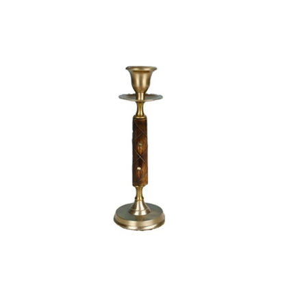 Candlestick Holders High-Grade Brass Candlestick Retro Handicraft Candlestick Home Restaurant Decoration Shooting Props Ornaments Candle Holders