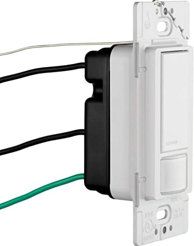 Lutron Maestro Motion Sensor Light Switch Indoor for Bathroom, Garage, Laundry Room, Any Bulbs, Occupancy Vacancy Sensor, Single-Pole, MS-OPS2-WH, White