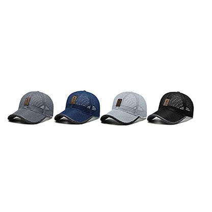 FASHIXD Summer Mesh Baseball Cap for Men Women Trucker Hat Outdoor Sports Running hat (1-Dark Gray)