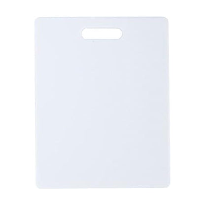 FARBERWARE Reversible Plastic Cutting Board, 8x10 Inch, White, Dishwasher Safe, Non-Porous and Durable for Chopping, Slicing, Prep, Easy to Store
