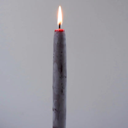Candlestock Beeswax Taper Candles – Standard 7/8" Diameter, Pure 100% Natural USA Beeswax, Cotton Wick, Dripless, Long-Burning, Handmade in Woodstock, NY- 12 Inches - 1 Pair (2 Candles) - Plum Purple