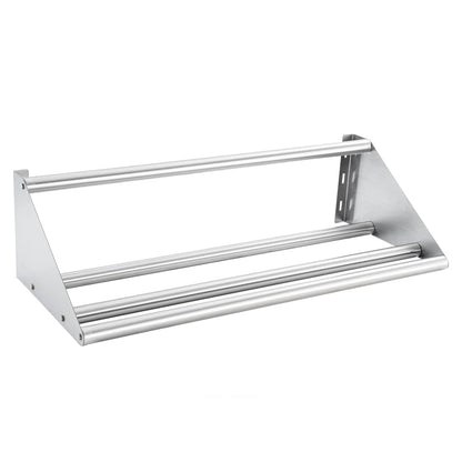 Restaurantware Kitchen Tek 42 x 18 x 11.3 Inch Commercial Kitchen Rack 1 Tubular Kitchen Sink Wall Shelf - Wall Mounted Sturdy Stainless Steel Commercial Kitchen Shelf 154-lb Capacity