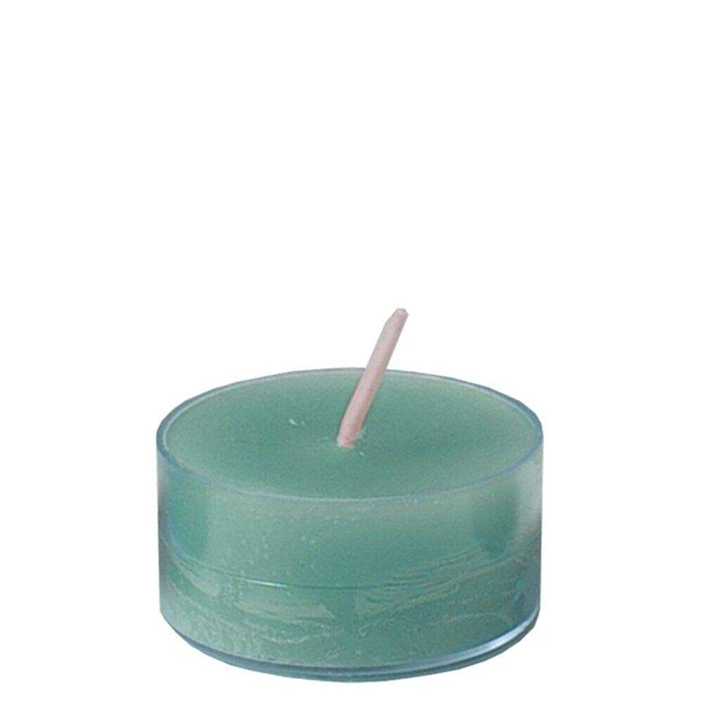Spaas 30 Scented Clearlights, Tealights in Transparent Clear Cup, ± 4.5 Hours, Minty Hamman
